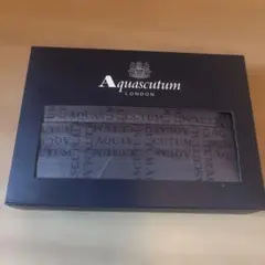 新品 Aquascutum LONDON エコバッグ グレー ロゴ 箱付き