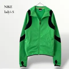 NIKEナイキ／00s フルジップパーカー 裏地フリース グリーン .
