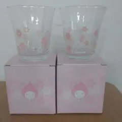 DAIKIN 桜の花柄 ガラスコップ 2個セット
