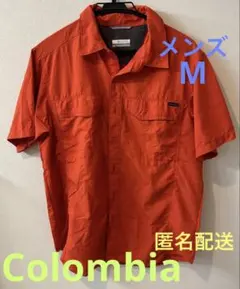 Columbia 半袖シャツ オレンジ Mサイズ　朱色　コロンビア　メンズのサムネイル