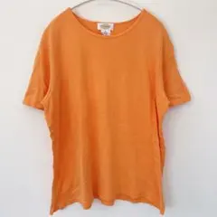 タルボット 無地 Tシャツ ラウンドネック 半袖 M オレンジ カジュアルのサムネイル