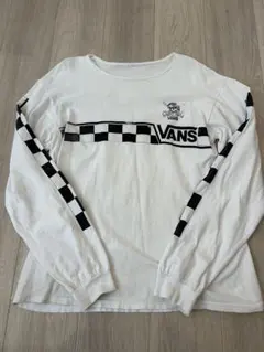 90s? old vans 袖ロゴチェッカーロンT スカルパイレーツ