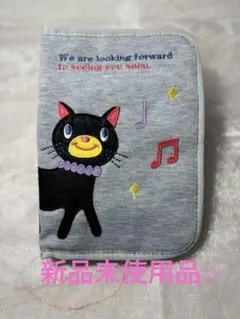 POETIC黒猫の母子手帳ケース　マルチケース