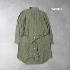 YANUK / コットン ロングスリーブ シャツ ワンピース トップス ひざ丈のサムネイル