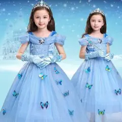 子供 ドレス プリンスワンピース クリスマス コスプレ 女の子 120 5点セッ
