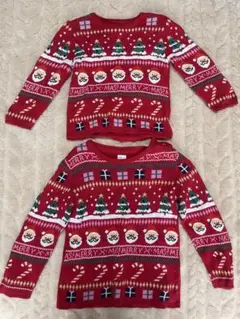 クリスマス柄 サンタ　ニットセーター　お揃い　H&M