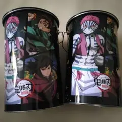 鬼滅の刃 缶 2個セット、お菓子入り新品