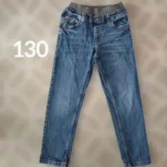 キッズ 子供用 デニムパンツ ジーパン デニム ストレッチ ゴムウエスト 130