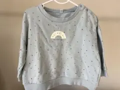水色ドット柄トレーナー 95cm