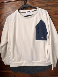 FILA トレーナー アイボリー/ネイビー