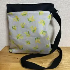 ミモザ柄　サコッシュ　トートバッグ　訳あり