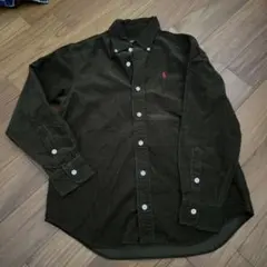 ラルフローレン 140センチ　秋色カーキ色　上品な質感のコーデュロイシャツ