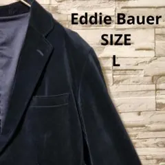 Eddie Bauer テーラードジャケット L コーデュロイ ベロア風 裏地