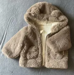 petit main フード付きファージャケット 80