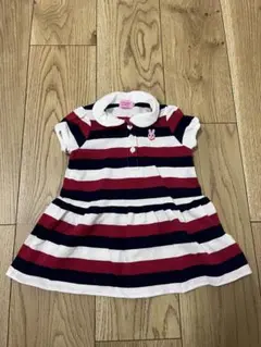 MIKIHOUSE ボーダー ポロワンピース ポロシャツ ラガーシャツ