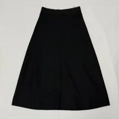 UNIQLO ユニクロ ウォッシャブルミラノリブフレアスカート ブラック