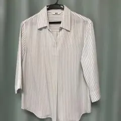 UNIQLO ストライプ 五分袖シャツ Sサイズ　未使用