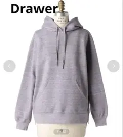未使用に近いDrawer ドゥロワー　コットンカシミヤ裏毛パーカーのサムネイル