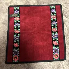【未使用】FEILER フェイラー 花柄 レッド 赤 タオルハンカチ