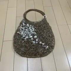 【美品】ANTEPRIMA アンテプリマ　ワイヤーバック　ビーズ装飾 アンテプリマANTEPRIMA パールビーズ装飾チェーンワイヤーバッグ 黒 (K