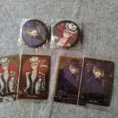 ツイステッドワンダーランド バッジ&カードセット　トレイクローバー　ルークハント