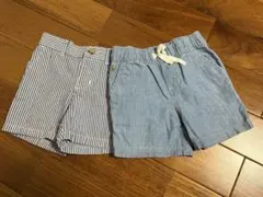 【美品】Ralph Lauren ハーフパンツ 2枚セット 12M ブルー系