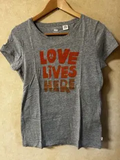 Levi's LOVE LIVES HERE Tシャツ Mサイズ グレー