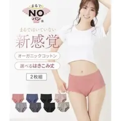 ショーツ ニッセン まるでＮＯパン オーガニックコットン100％ショーツ 2枚組のサムネイル