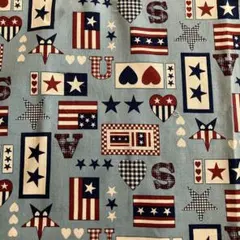 アメリカ国旗デザインのプリント生地　USA