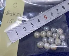 伊勢志摩英虞湾産 アコヤ真珠 Ｏ 15ケ 無選別 本真珠 未加工無着色 欠陥有