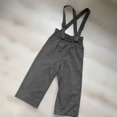 GU チェック柄 サロペット 120