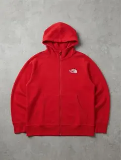 【S】THE NORTH FACE ジップアップパーカー レッド