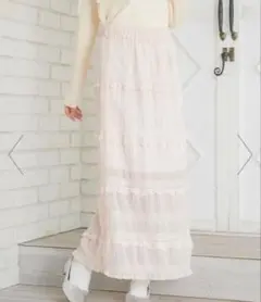 ems excite フリルIラインスカート　ピンク