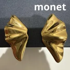 monet ゴールド シェル型 イヤリング