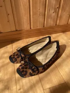 レオパード柄　フラットシューズ