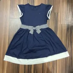 140 組曲 半袖ワンピース リボン付き