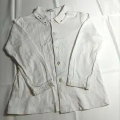 familiar 長袖シャツ 110 ホワイト 車刺繍