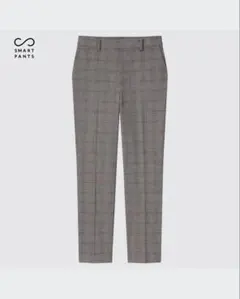 ユニクロ スマートアンクルパンツ グレンチェック 2WAYストレッチ 丈長め S