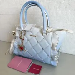 サマンサベガ グラデーションパールフラッターミニバッグ ライトブルー タグ付き