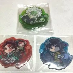 鬼滅の刃☆ぴた！ でふぉめステッカーシール　3個　まとめ売り