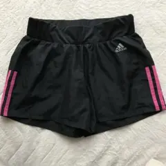 adidas アディダス　黒 ピンク ランニング　ショートパンツ　Mサイズ