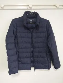 【美品・収納袋付】ユニクロ ウルトラライトダウンジャケット メンズL ネイビー