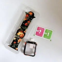 Apple Watch花柄シリコンバンドSEseries6/5/4/3/2/1