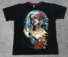 Day of the Dead（死者の日） スカル バックプリント Tシャツ
