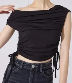 rienda カシュクールサイドドロストトップスのサムネイル