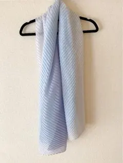 【未使用・タグ付き】レディーススカーフ　UVカット　ブルー系　プリーツ