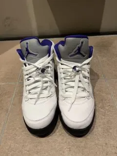 Jordan ホワイト/パープル ハイカットスニーカー