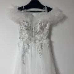 ホワイトドレス　パーティードレス　イベントドレス　バースデードレス　ウェディング