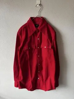 Wrangler ラングラー コーデュロイ ウエスタン シャツ 長袖 赤