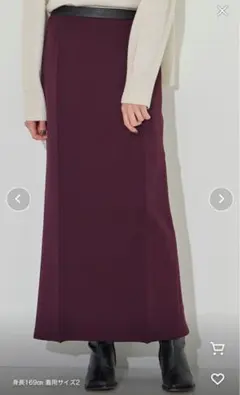 ウィムガゼット UVカット 接触冷感 カットタイトスカート スリット 黒